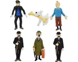 beeldjes, mini-kinderfiguren pop-ornamentmodel, Tintin replica's rekwisieten, Cake Top klein standbeeld, verrassingscadeaus voor fans, verjaardagsdecoraties, pakket van 6 (colorful1) — cadeau in Spellen & Speelgoed