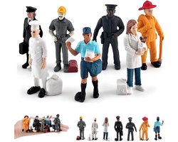 Figuren voor mensen, miniatuurfiguren in verschillende beschilderde posities, kleine kunststof figuren, miniatuur staand — cadeau in Cadeau-ideeën