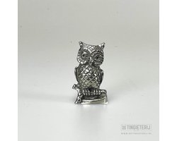 Uil op tak - miniatuur uil - verzamelaar - cadeau - handgemaakt - mini uil - — cadeau in Wonen & Interieur