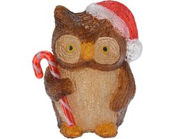 Christmas Decoration Kerstverlichting figuur - uil - 19,5 x 16 x 24 cm -LED kerstfiguren — cadeau in Wonen & Interieur