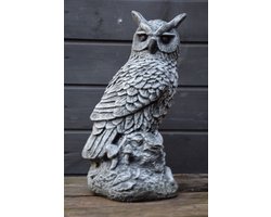 Uil, 41cm hoog, betonnen (tuin)beeld — cadeau in Cadeau-ideeën