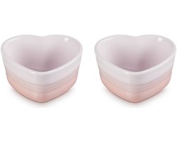 Le Creuset Ramekin Hart 11cm/0,3 Liter set van 2 stuks Shell Pink — cadeau in Sport & Outdoor