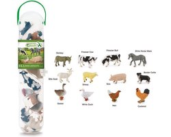 COLLECTA Figurine Mini Set - 12 Boerderijdieren - Boerderijdieren - Handgeschilderd - Miniatuur — cadeau in Spellen & Speelgoed