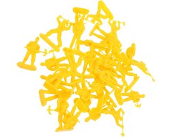 100 Stuks Miniatuur Bouwvakker Figuren van Duurzaam Plastic met Realistische Details Compacte Mini Mensen Poppetjes voor Zandtafel Diorama Creatieve Decoratie — cadeau in Cadeau-ideeën