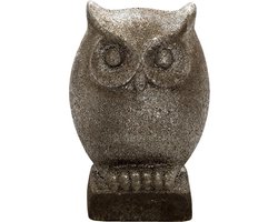 Clayre & Eef Beeld Uil 23 cm Grijs Keramiek — cadeau in Wonen & Interieur