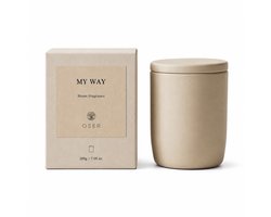 ÓSER Geurkaars - Geurkaarsen - Geurkaarsen Geschenkset - Geurkaars Rituals - Interieurparfum - Huisparfum Cadeau - Huisgeur Geurstokjes - MY WAY 200g — cadeau in Wonen & Interieur