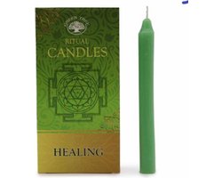 Rituele Kaarsen Healing - Magic Spell Kaarsen - Groen - (10 stuks) — cadeau in Wonen & Interieur