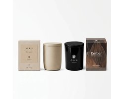 ÓSER Geurkaars Sojawas - Geurkaars Rituals - Geurkaarsen Geschenkset - Luxe Geur – 45 Branduren – Cadeau voor Woonkamer & Slaapkamer - Huisparfum - Huisgeur - Set van 2 — cadeau in Wonen & Interieur