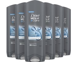 Dove Men+Care - 3-in-1 Douchegel - Clean Comfort - 6 x 250 ml - Voordeelverpakking — cadeau in Cadeau-ideeën