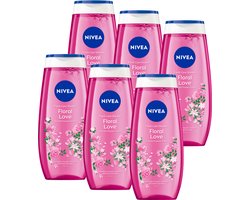 NIVEA Floral Passion Douchegel - Shower Gel- met Vitamine C & E - Voordeelverpakking - 6 x 250ml — cadeau in Cadeau-ideeën
