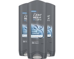 Dove Men+Care Clean Comfort 3-in-1 Douchegel - 3 x 250 ml - Voordeelverpakking — cadeau in Cadeau-ideeën