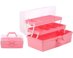 Gereedschapskist Leeg - Gereedschapskoffer Leeg - Gereedschapskoffer - 30cm - Roze — cadeau in Tuin & Klussen