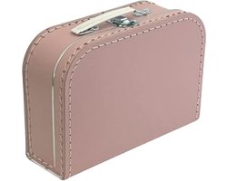 Kinderkoffer roze 25 cm - Logeerkoffer - Kartonnen koffer - Kinder koffertje kartonnen - Speelkoffer - Poppenkoffer- Opbergen - Cadeau - Decoratie — cadeau in Spellen & Speelgoed