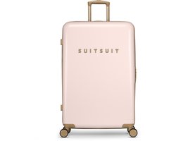 SUITSUIT Reiskoffer 76x51x28 - Reiskoffer met wielen - Veilig TSA cijferslot - Lichtgewicht koffer - Reiskoffer groot - 94L - Fusion koffer Rose Pearl - Roze — cadeau in Cadeau-ideeën