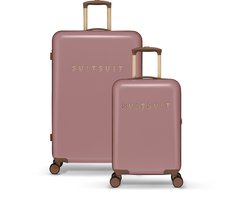 SUITSUIT Kofferset 2 delig - Reiskoffer groot - Handbagage koffer - Koffer set - Veilig TSA cijferslot - Reiskoffer set - Reiskoffer met wielen - Fab Seventies kofferset Old Rose — cadeau in Cadeau-ideeën