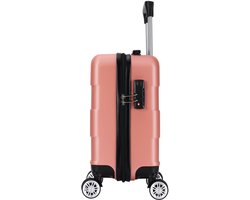 Trolley ADC Handbagage koffer 40x30x20 cm onder de stoel – 20 L – 2,3 kg – Harde ABS trolley met 4 afneembare wielen – Roze — cadeau in Cadeau-ideeën