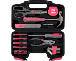 Kinzo Gereedschapsset 39 Stuks - Voor Huishoudelijk Gebruik - Pink — cadeau in Tuin & Klussen