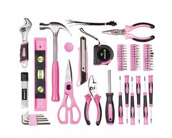 Fieldmann FDG 5016-71R 71-delige gereedschapsset voor dames, roze/zwart — cadeau in Tuin & Klussen