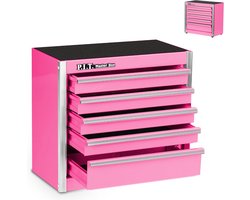 Mini Gereedschapskist - Opbergkoffer Klein - Hobby en Werk - Gladde Lades - 20 cm Breed - Roze — cadeau in Cadeau-ideeën