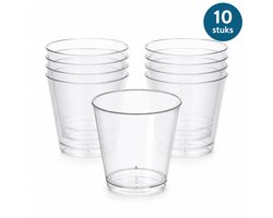 Transparante Plastic Bekers – 10 Stuks – Kleine Proefbekers voor Hapjes, Desserts, Sauzen en Drankjes – Ø 5 x 5,3 cm – Helder — cadeau in Cadeau-ideeën