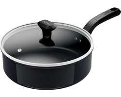 Tefal Cook & Change Keramische Hapjespan 24 cm met deksel - PFAS-vrij - Inductie - Lichtgewicht — cadeau in Cadeau-ideeën