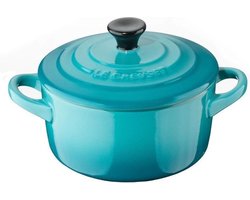 Le Creuset Serveerpannetje / Mini Braadpan - Signature - Carribean Blue - ø 10 cm / 250 ml — cadeau in Kookcadeaus