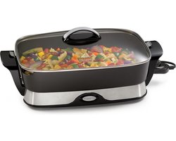 Elektrische Koekenpan - Opvouwbare Pan - Maaltijden Bereiden - Compact Opvouwbaar - 40 cm Basis - Zwart — cadeau in Cadeau-ideeën