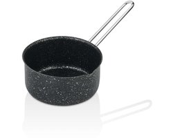 Polochef HSU-114 - 14 cm Granieten Melkpan & Sauspan – Zwart – Inductie Geschikt – Mini Kookpan met Anti-aanbaklaag — cadeau in Cadeau-ideeën