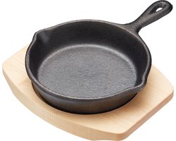 MasterClass Artesa Mini Gratineerpan - 11,5 cm - met Serveerplank - Gietijzer — cadeau in Kookcadeaus