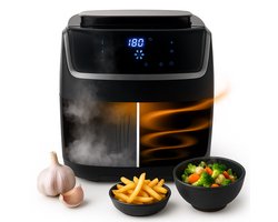 Princess 182080 Steam Airfryer 6,5L – 2-in-1 Stoomoven & Heteluchtfriteuse – 1700W – 8 Programma’s – Digitaal Display – Gezond Koken – Zwart — cadeau in Eten & Drinken