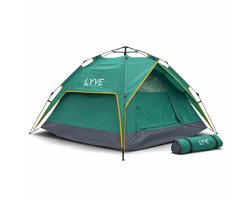 Lyve Pop-Up Tent - 2-Persoons XL - Verduisterend - 5000mm Waterdicht - 30s Opzetten & Afbreken - Groen — cadeau in Sport & Outdoor