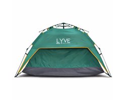 Lyve Pop-Up Tent - 3-Persoons XL - Verduisterend - 5000mm Waterdicht - 30s Opzetten & Afbreken - Groen — cadeau in Sport & Outdoor