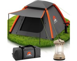 ELONEO Opblaasbare Camping Tent voor 1–3 Personen met Luifel, 210x210x140 cm — cadeau in Sport & Outdoor