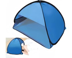 Pop-Up Tent - Baby Speeltent - Windscherm - Draagbaar - Mini Hoofdtent - Hond Kat Camping Tent - Snel Op Te Zetten - Waterdicht - Lichtgewicht - Voor Anti-Uv Winddicht Gezicht Hoofdschaduwbescherming Tent - 80x50x55 Cm - Blauw - 1 Stuk — cadeau in Spellen & Speelgoed