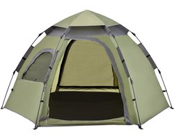 Tent Nybro automatisch 240x205x140 cm donkergroen — cadeau in Sport & Outdoor