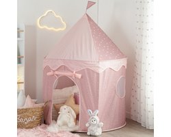MISOU Pop Up Speeltent voor Kinderen - Kindertent Voor Meisjes - Geschikt voor Binnen & Buiten - 100x100x135cm - Speelhuisje Kind - LILY Roze — cadeau in Spellen & Speelgoed