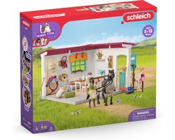 Schleich HORSE CLUB Zadelkamer- Beweegbaar Figuurtje - Afneembaar Zadel & Hoofdstel - Paarden Speelgoed - Kinderspeelgoed - 42591 — cadeau in Spellen & Speelgoed