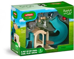 Schleich kattenspeelgoed speelset met krabpaal en wip. — cadeau in Spellen & Speelgoed