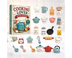 Kookliefhebbers Kerst Adventskalender- 24 Stuks 2D Plat Acryl Keukenhangers- Schattige Keukengereedschap Decoratie Voor Kerstboom En Cadeau — cadeau in Kookcadeaus
