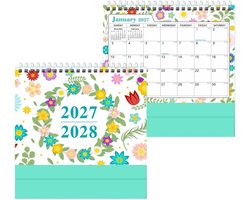 Bureaukalender 2027–2028 – Planner voor 18 maanden – Geschikt voor studenten, docenten en iedereen – Ideaal voor verjaardagen, als cadeau, voor op kantoor of thuis – Stijl A — cadeau in Kalenders & Planners