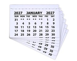 2026 Kalender Tabs Mini Jaar Planner Kalender Pads - Gestikte Witte Papieren Kalender voor Gepersonaliseerd Cadeau Kleine Bureaukalender Perfect voor Handgemaakte Feestelijke Ambachten Thuis Klas of — cadeau in Cadeau-ideeën