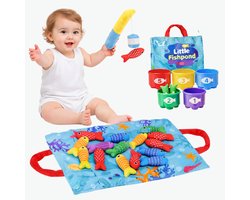 Stoffen visspel voor baby’s - Baby Speelgoed 1 jaar - Montessori speelgoed 6 maanden tot 2 jaar - Baby cadeaus 6 maanden - Spelletjes - Sinterklaas Cadeautjes — cadeau in Spellen & Speelgoed