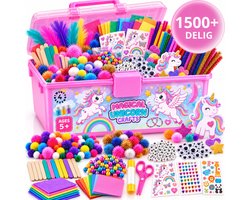 Twenty4seven® Knutselkoffer 1500+ Delig - Knutselspullen met Unicorn en Kralen - Knutselen Speelgoed Meisjes en Jongens vanaf 5 Jaar - Sinterklaas Cadeau en Kerstcadeau — cadeau in Hobby
