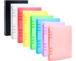 Set van 8 Stuks A5 6-Ring Binder Hoesjes - Transparant Zacht PVC voor Herbruikbare Notitieboekjes, Ideaal voor Stempels en Stansopslag — cadeau in Cadeau-ideeën