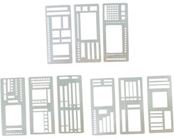 Handgemaakte Planner Sjablonen Set van 9 Stuks, Flexibele en Herbruikbare Opname Templates voor Scrapbooking en Journaling, Ideaal voor Puntrooster Notitieboeken — cadeau in Hobby