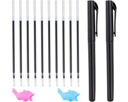 Set van 2 Magische Pennen met 10 Navullingen, Herbruikbare Inktpen voor Kinderen, Ideaal voor Schrijfoefeningen en Creatieve Notitieboeken — cadeau in Spellen & Speelgoed