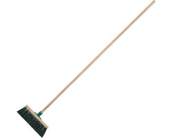 KOTARBAU® Straatbezem, Veegbezem, Tuinbezem, Beukenhout, 30 cm, Groen, Buitenbezem, Harde Veegbezem, Houten Straatbezem, met Houten Steel — cadeau in Cadeau-ideeën