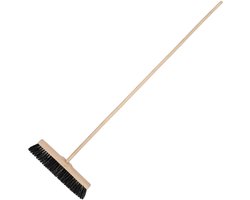 KOTARBAU® Straatbezem met Steel, van Hout, 40 cm, Buitenbezem, Tuinbezem, Bruin, Stevige Straatbezem, Harde bezem, Ergonomisch Ontwerp, voor Binnen en Buiten — cadeau in Cadeau-ideeën