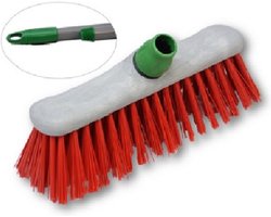 Bezem buiten - Straatbezem voor buiten - Bezem met steel - 100% gerecycled plastic - 30 cm — cadeau in Cadeau-ideeën