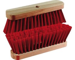 HL - set 2 Stuks - Bezem - Bezems -Straatbezem - Harde bezem - Buiten - Rood - 30 Cm - Zonder steel. — cadeau in Cadeau-ideeën